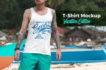 T恤样机假期版 T-Shirt Mockup Vacation Edition