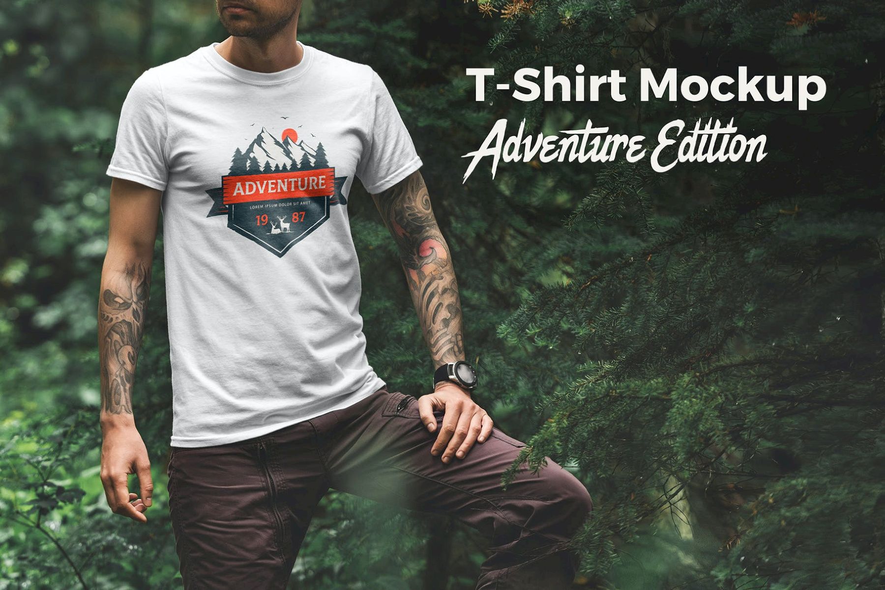 T恤样机冒险版 T-Shirt Mockup Adventure Edition