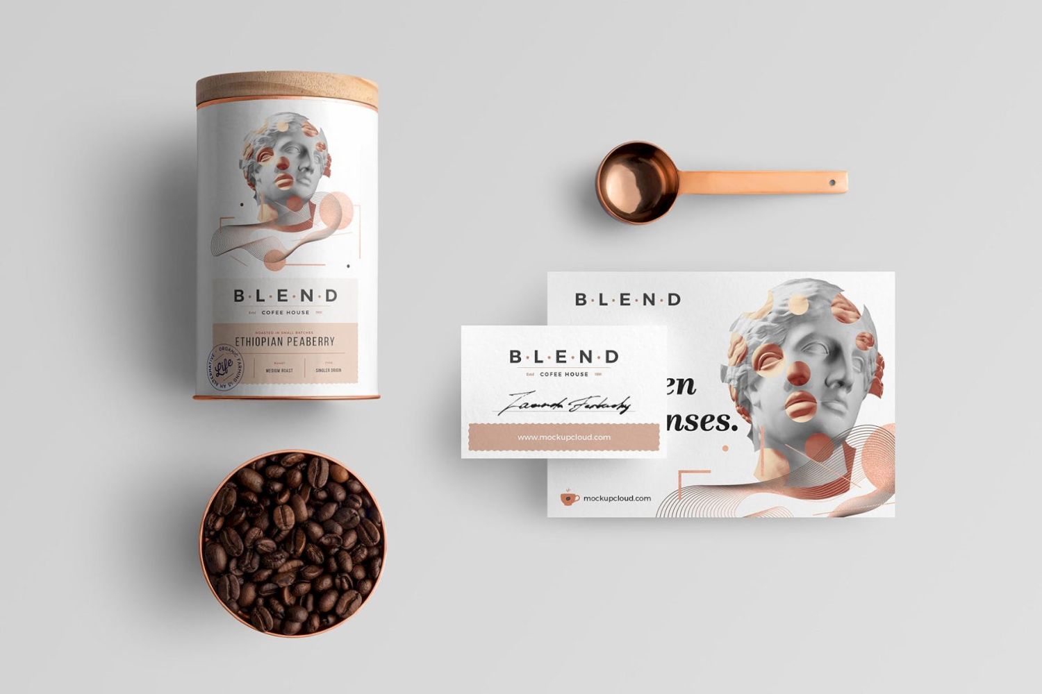 咖啡馆品牌样机 Blend – Coffeehouse Branding Mockup插图34