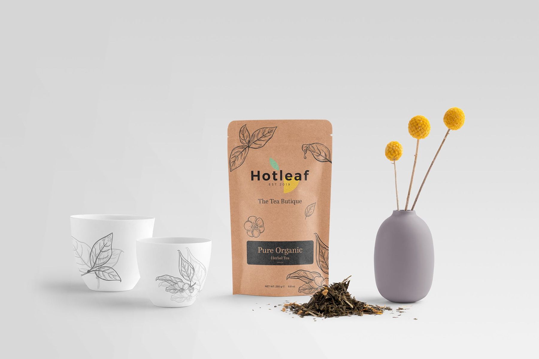 茶馆品牌样机套件 Hotleaf – Teahouse Branding Mockup Kit插图27