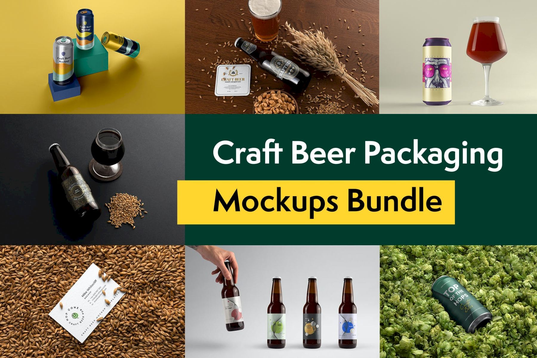 精酿啤酒包装样机 Craft Beer Packaging Mockups插图