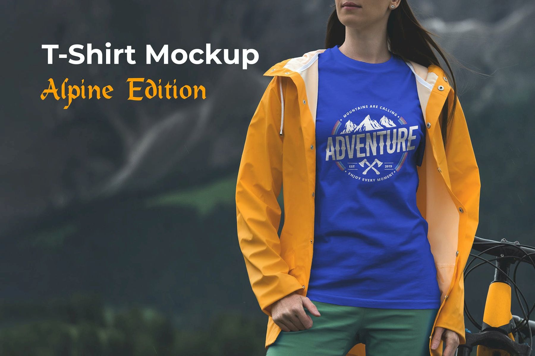 T恤样机阿尔卑斯版 T-Shirt Mockup Alpine Edition