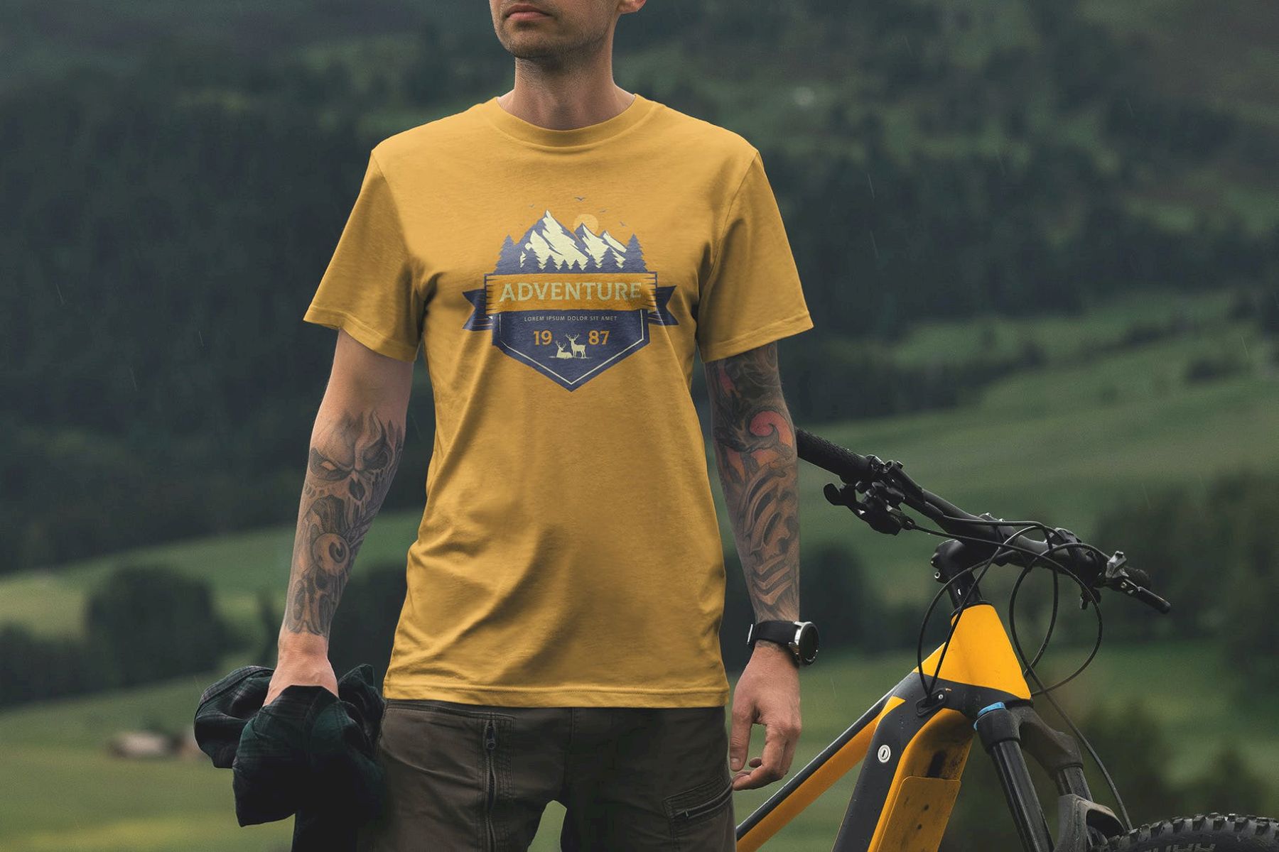 T恤样机阿尔卑斯版 T-Shirt Mockup Alpine Edition插图15
