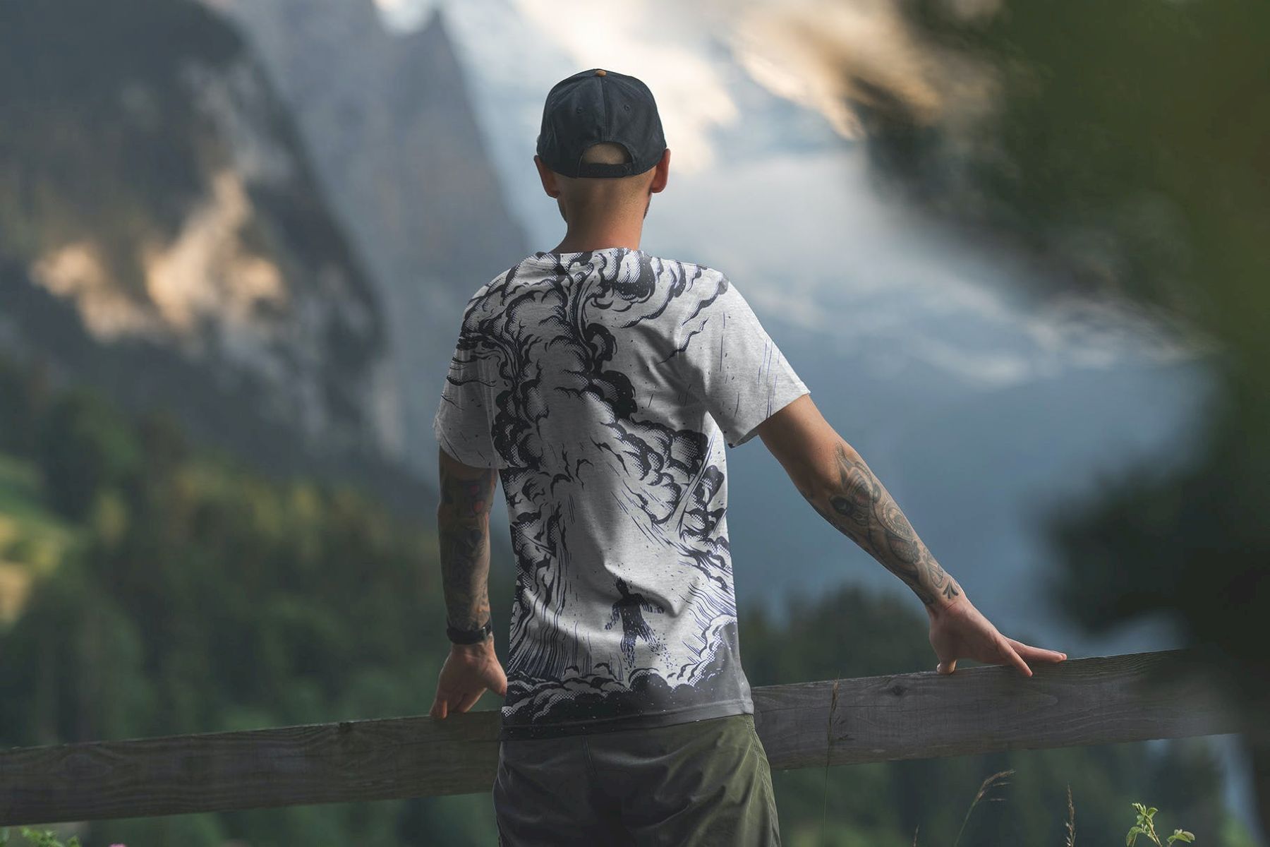 T恤样机阿尔卑斯版 T-Shirt Mockup Alpine Edition插图17