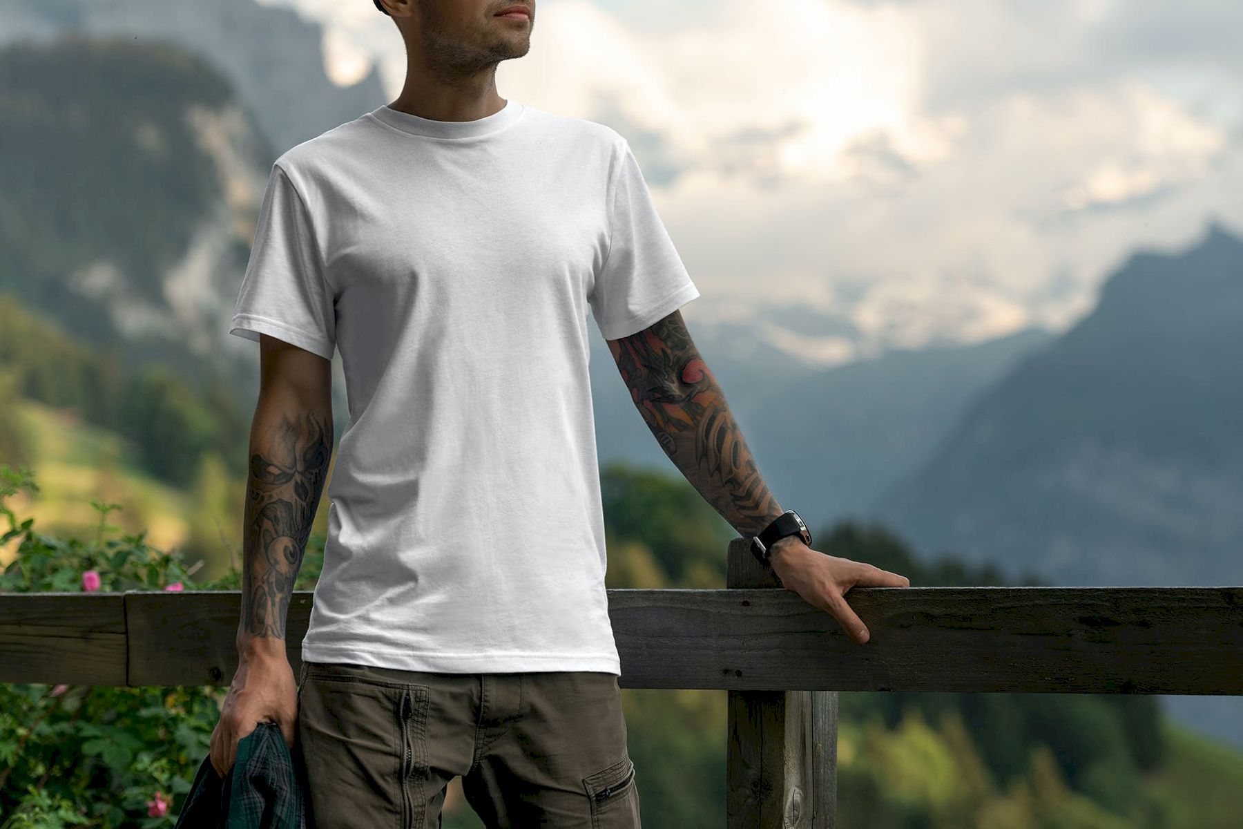 T恤样机阿尔卑斯版 T-Shirt Mockup Alpine Edition插图33
