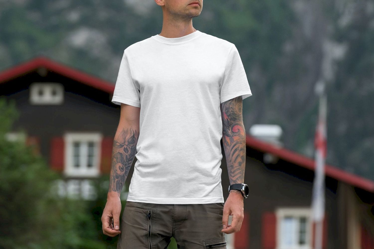 T恤样机阿尔卑斯版 T-Shirt Mockup Alpine Edition插图34