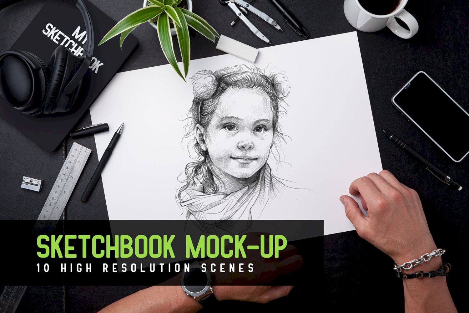 素描本样机 Sketchbook Mock-up插图