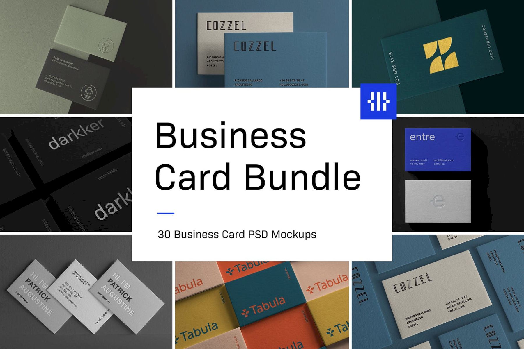 名片样机包 Business Card Mockup Bundle插图