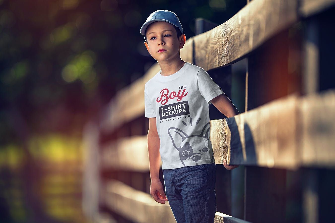 男孩T恤样机套装 Boy T-Shirt Mock-Up Set插图2