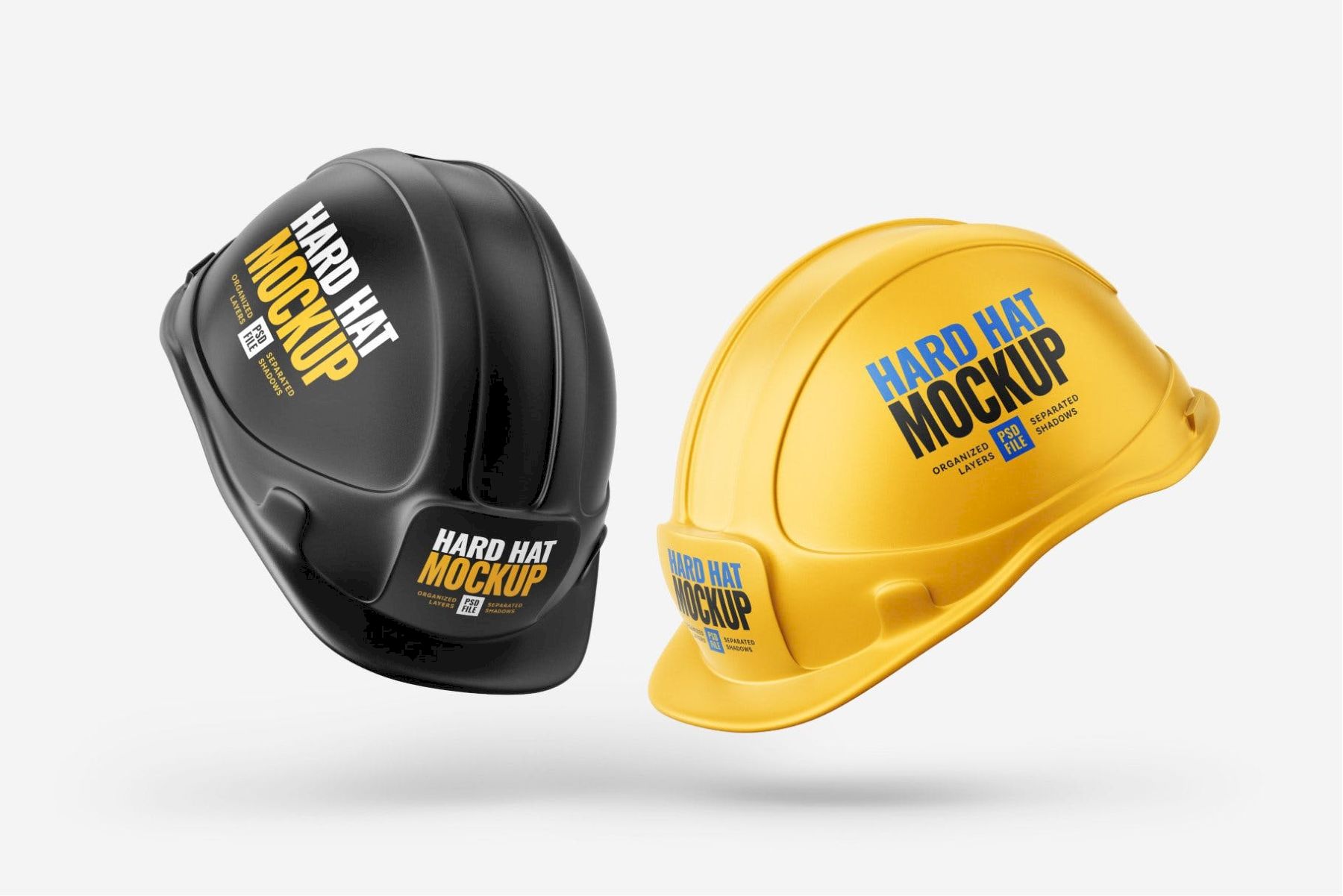 建筑安全帽样机集 Construction Hard Hat Mockup Set插图3