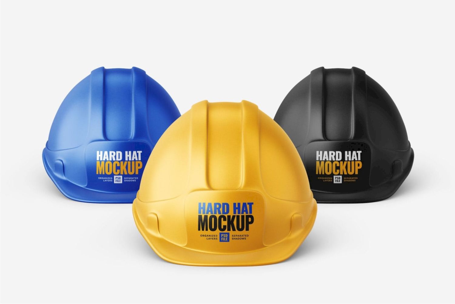 建筑安全帽样机集 Construction Hard Hat Mockup Set插图4