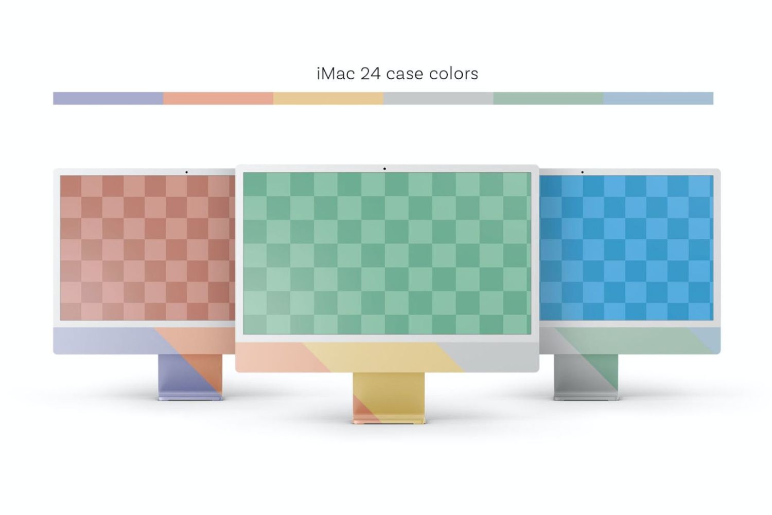 全新 iMac 24 英寸样机套装2021 The New iMac 24” Mockup Set 2021插图3