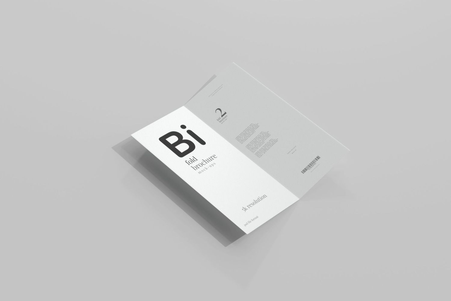 DL 尺寸双折页宣传册样机 Bi Fold DL Brochure Mockups插图4