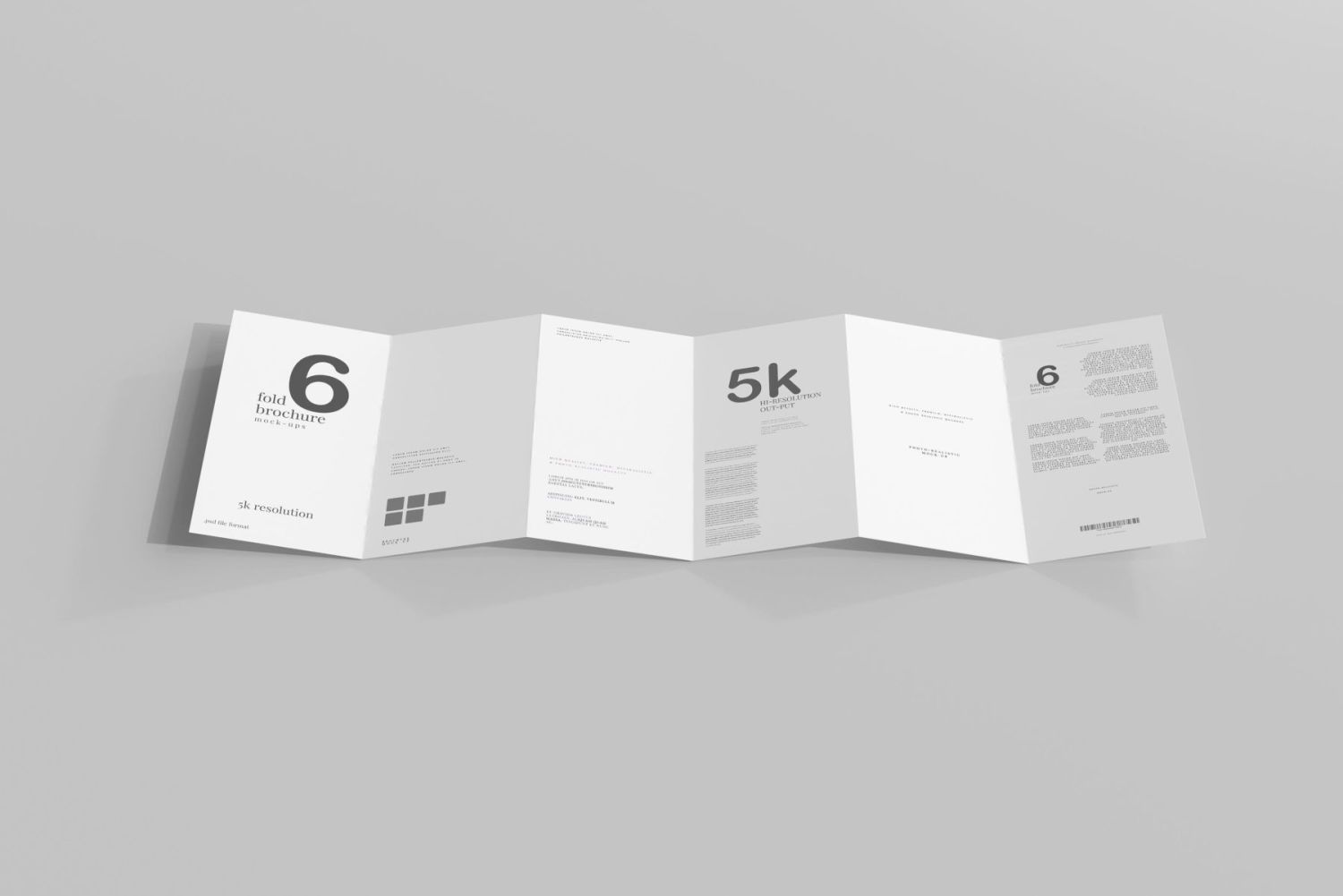 六折 DL 宣传册样机 Six Fold DL Brochure Mockups插图6