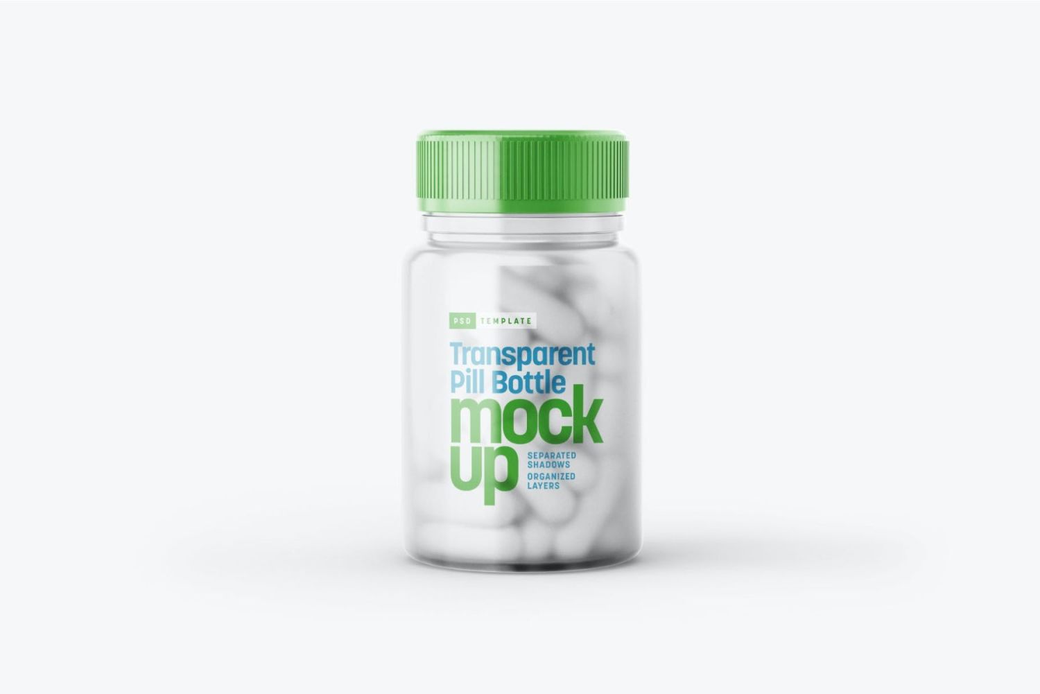透明药瓶样机套装 Transparent Pill Bottle Mockup Set插图9