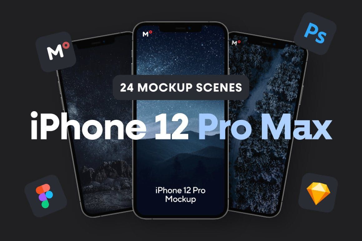 iPhone 12 Pro Max 样机 iPhone 12 Pro Max Mockups