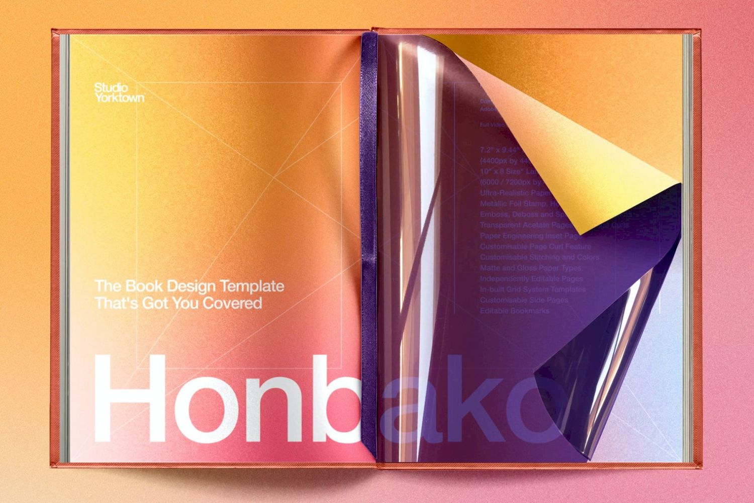 书籍设计样机模板 Honbako Book Design Template插图