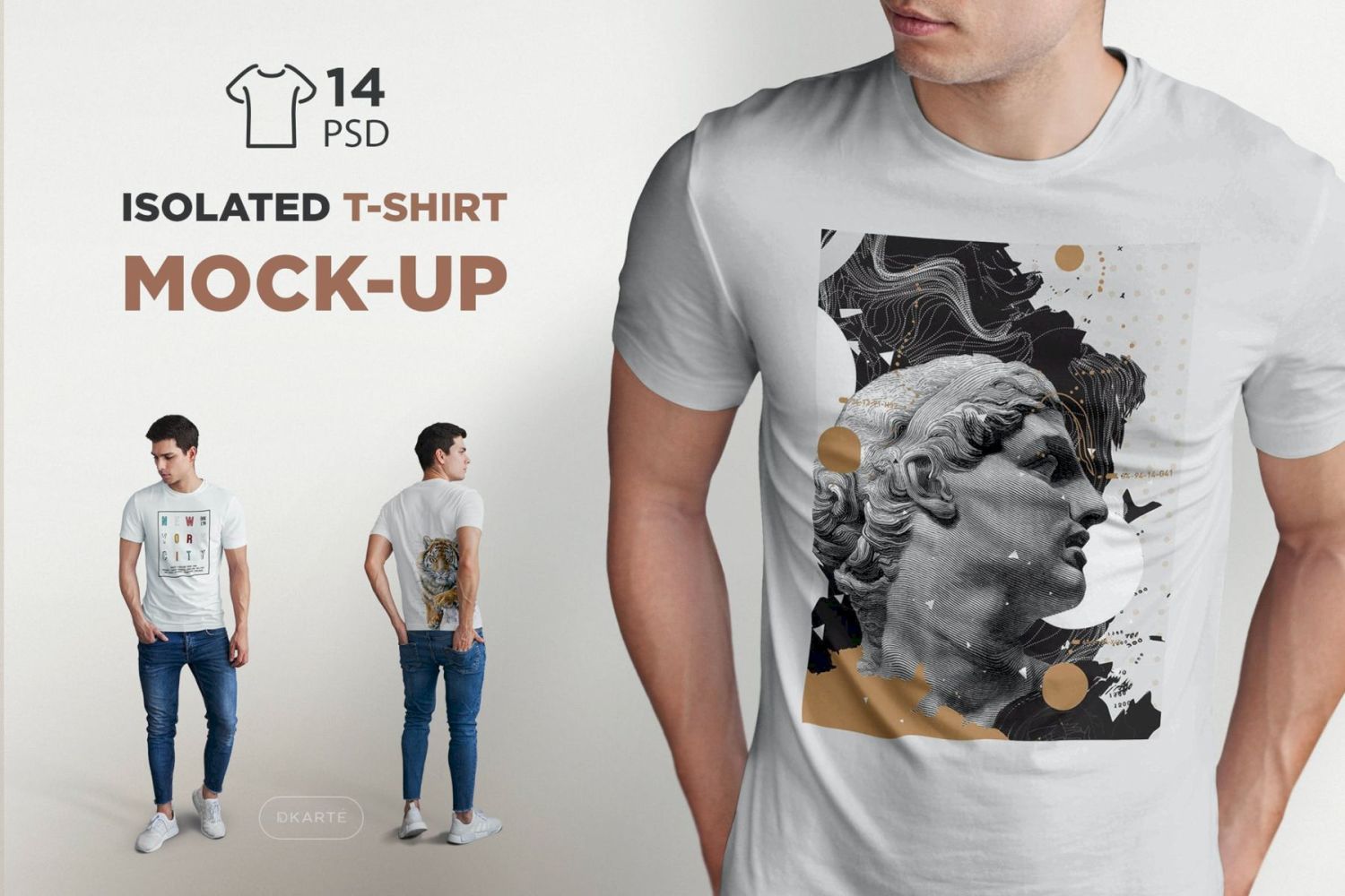 独立对象T恤样机 Isolated T-Shirt Mock-Up插图