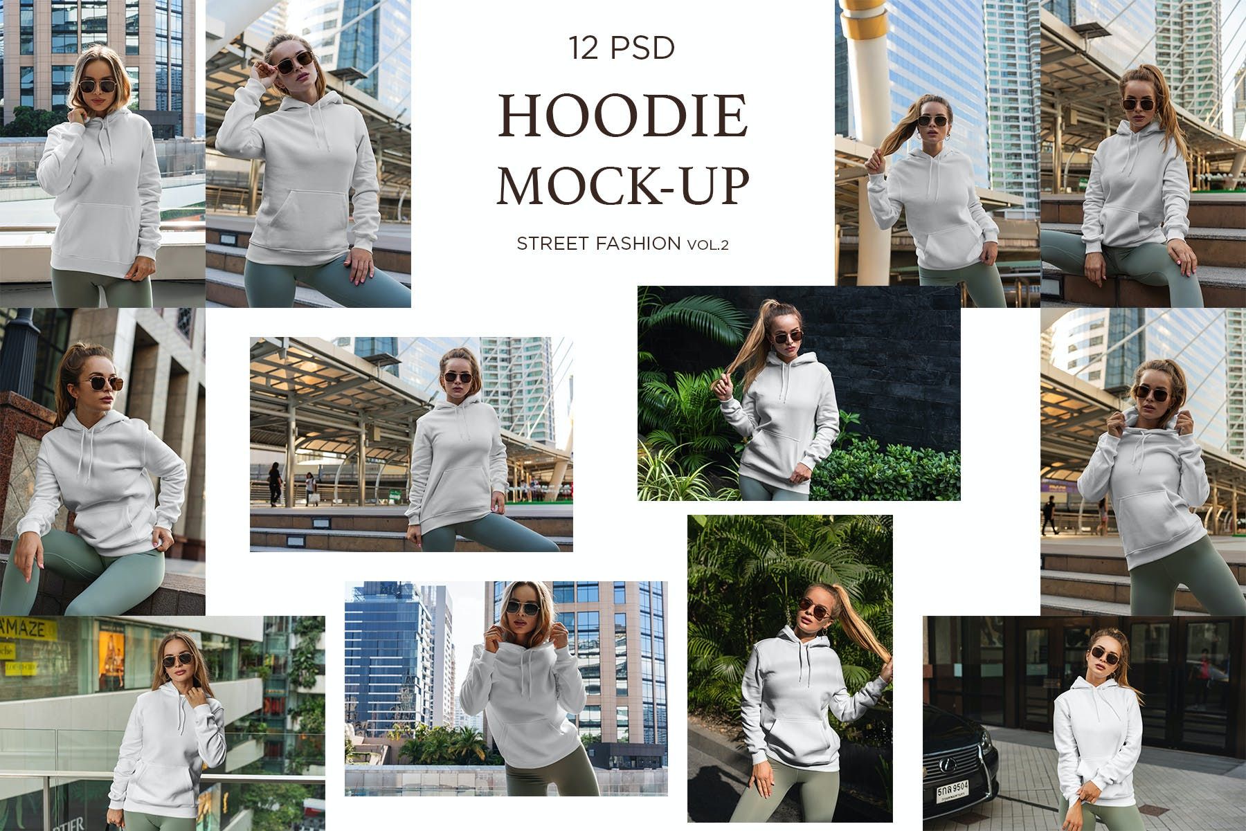 连帽衫样机街头时尚 vol.2 Hoodie Mock-Up Street Fashion vol.2插图3