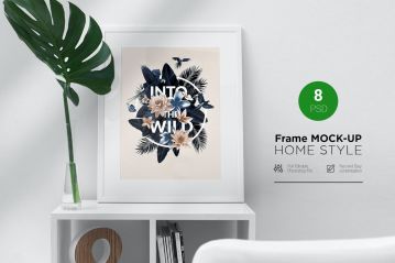 画框样机家居风格 Frame Mock-Up Home Style