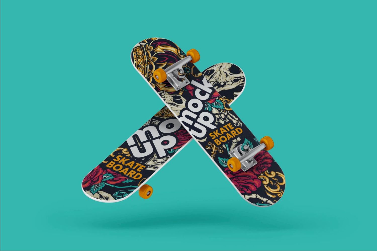 滑板样机套装 Skateboard Mockup Set插图14