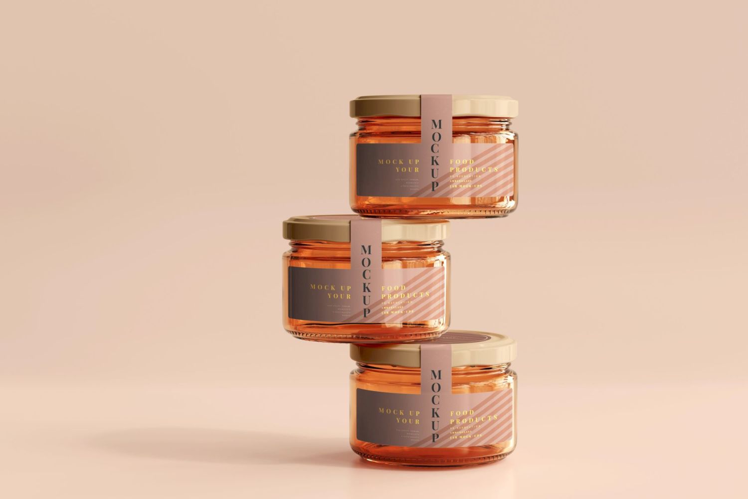 琥珀色玻璃罐样机 Amber Glass Jar Mockup插图11