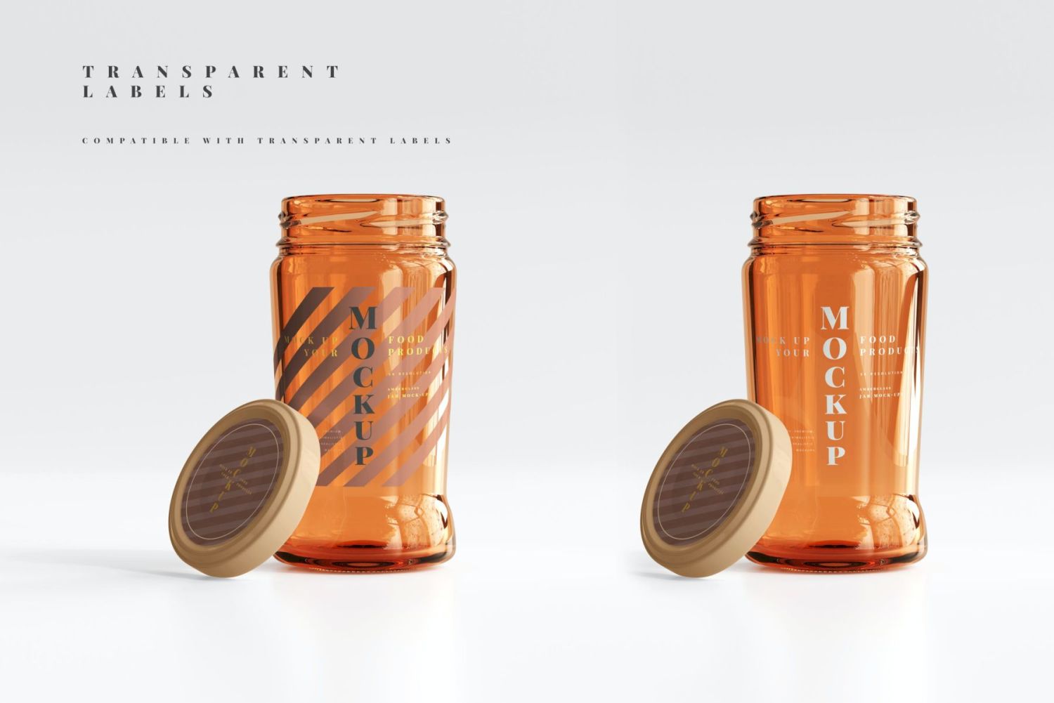 琥珀罐样机集合 Amber Jars Mockup Collection插图3