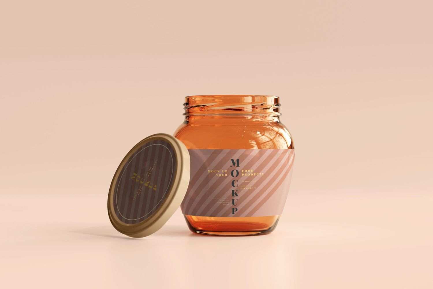 琥珀罐样机集合 Amber Jars Mockup Collection插图147