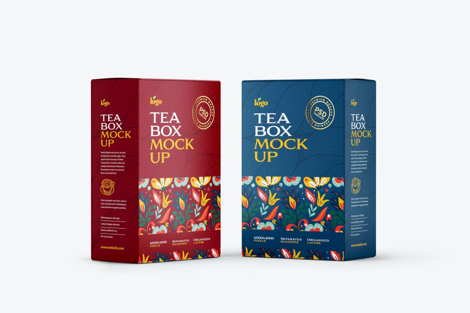 茶盒包装样机套装 Tea Box Packaging Mockup Set插图8
