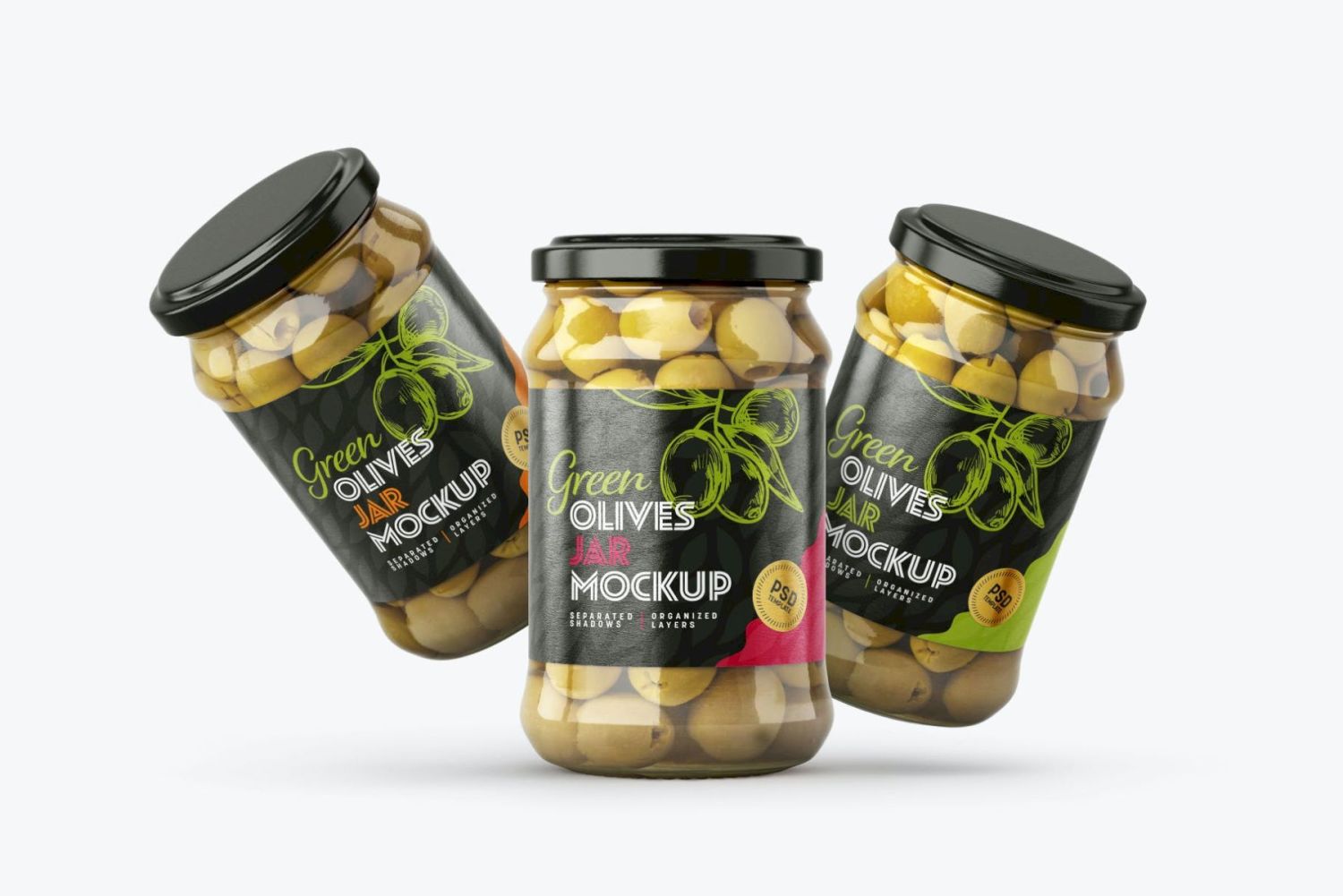 橄榄罐样机套装 Olives Jar Mockup Set插图2