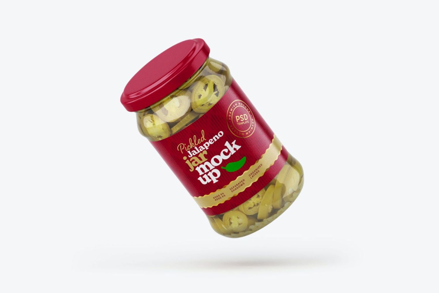 腌制辣椒罐样机套装 Pickled Jalapeno Jar Mockup Set插图5