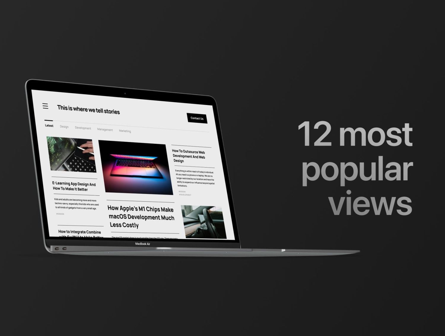 12个最受欢迎的MacBook Air 样机 12 Most Popular MacBook Air Mockups插图1