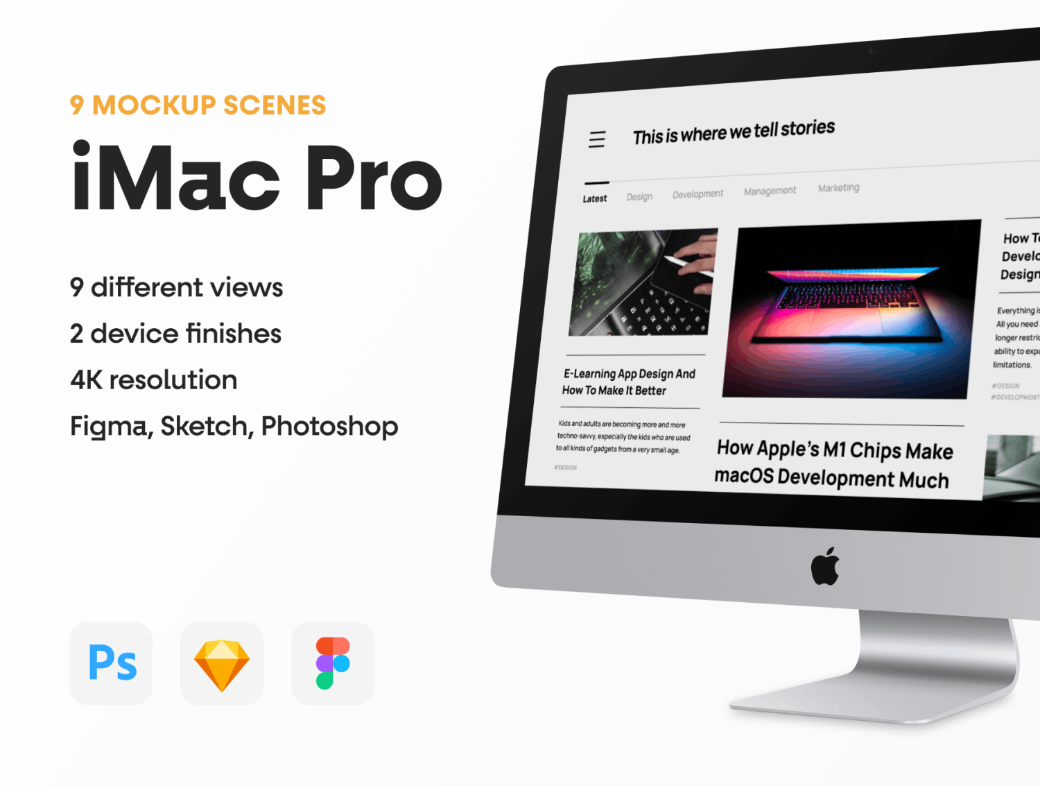 9个iMac Pro样机 Top 9 iMac Pro Mockups插图