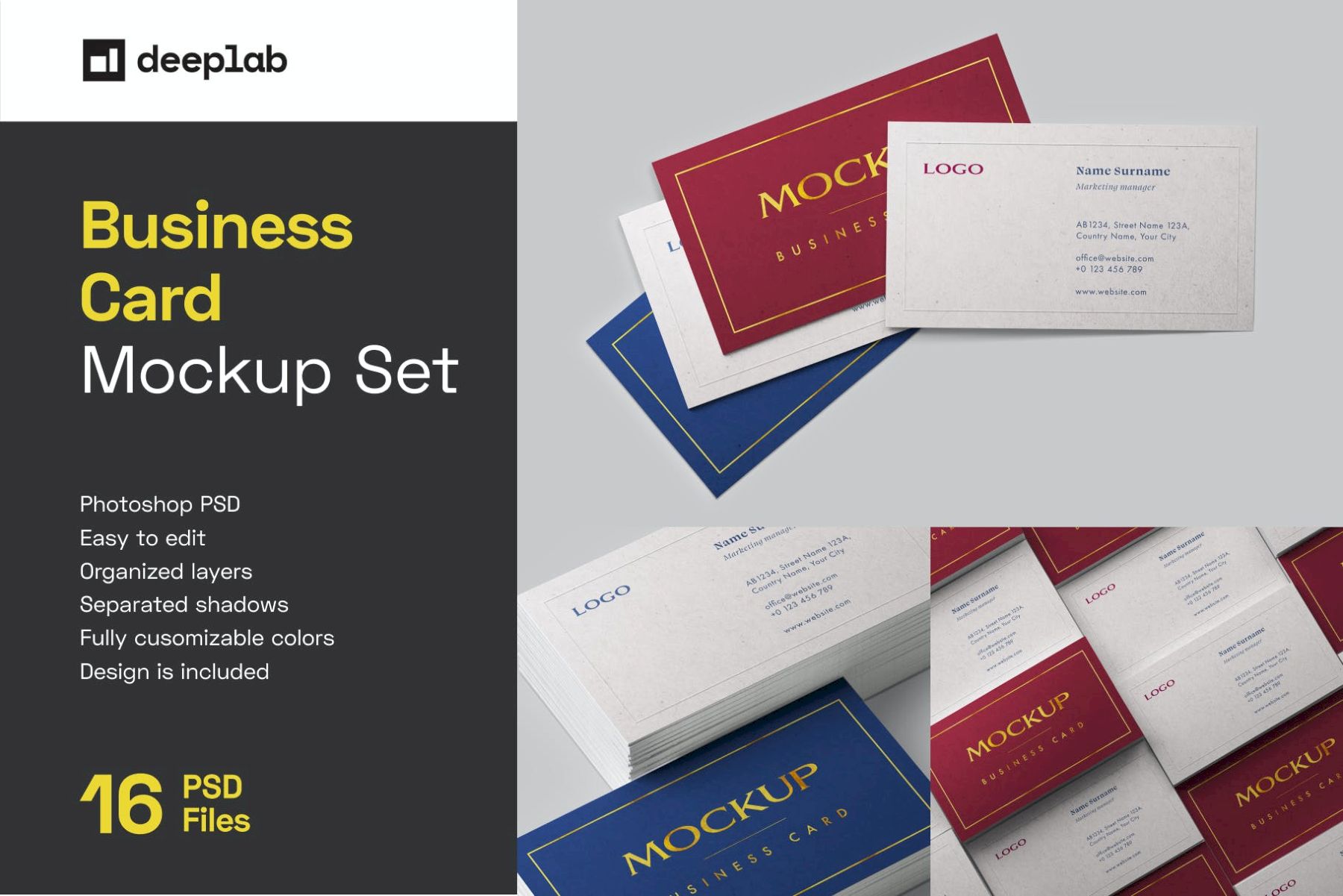 名片样机集 Business Card Mockup Set