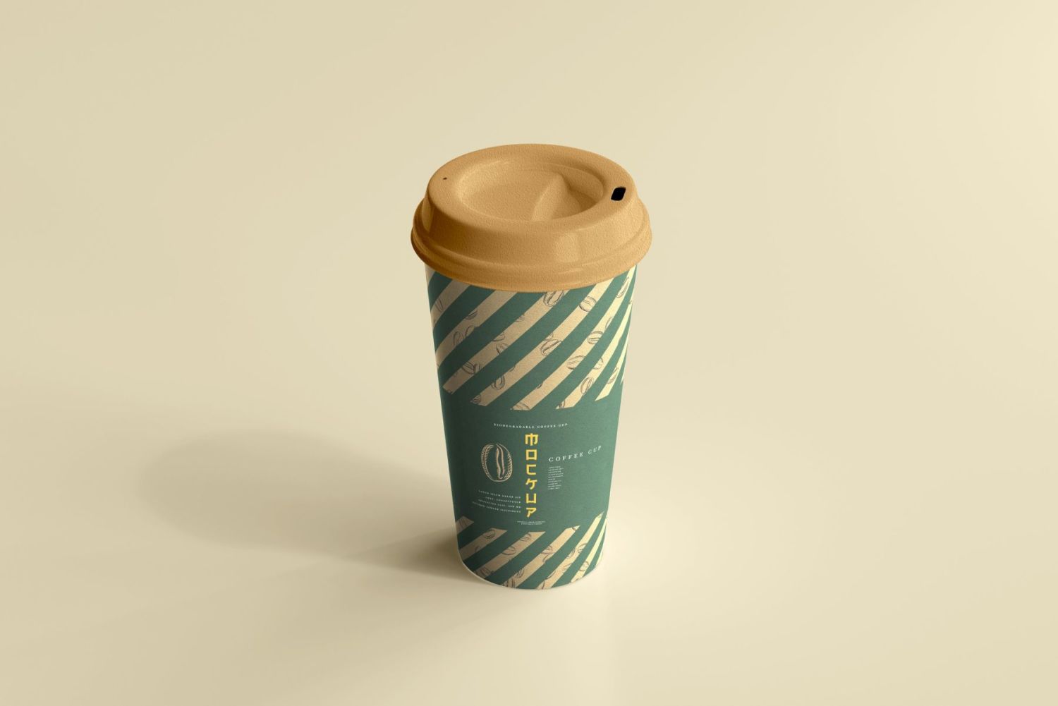 可生物降解纸杯样机 biodegradable paper cup mockup插图2