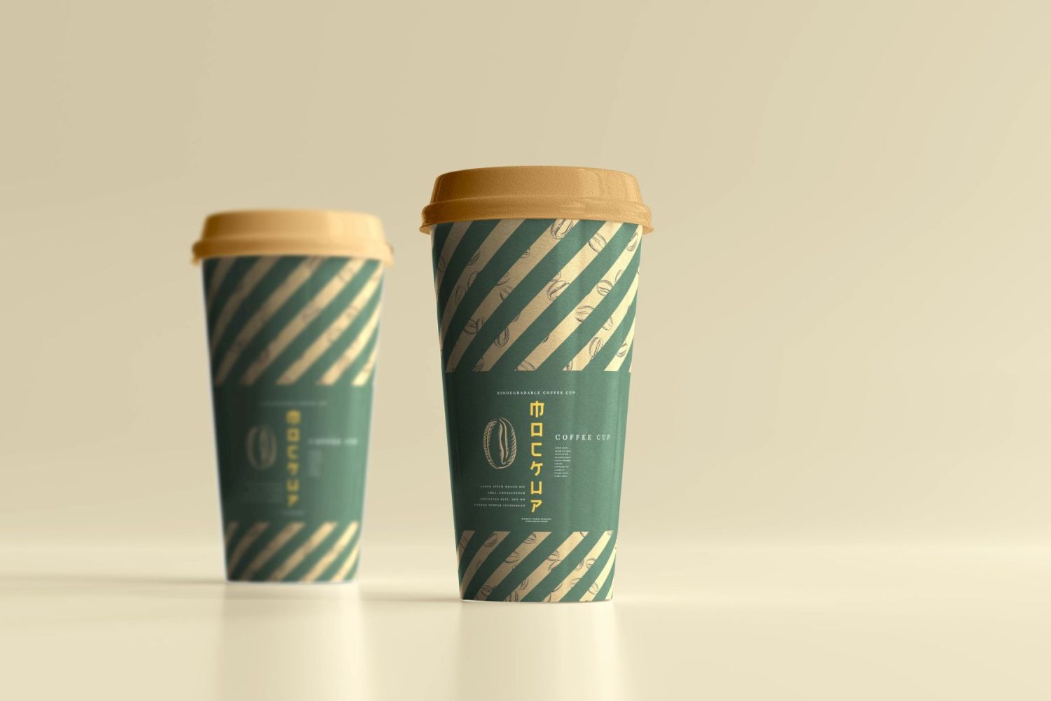 可生物降解纸杯样机 biodegradable paper cup mockup插图5
