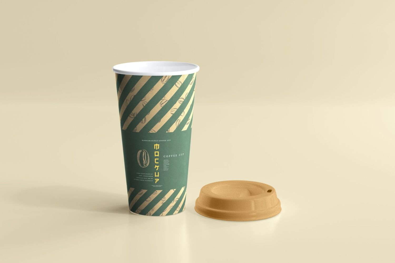 可生物降解纸杯样机 biodegradable paper cup mockup插图7