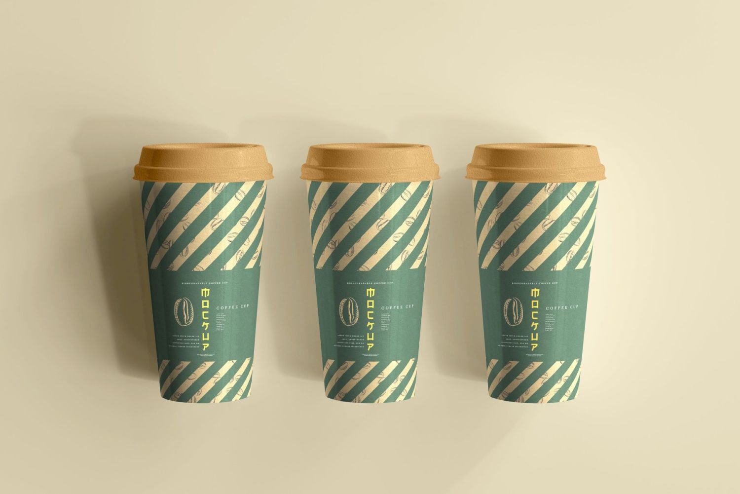 可生物降解纸杯样机 biodegradable paper cup mockup插图10