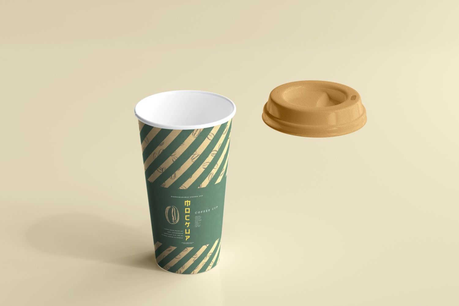 可生物降解纸杯样机 biodegradable paper cup mockup插图14