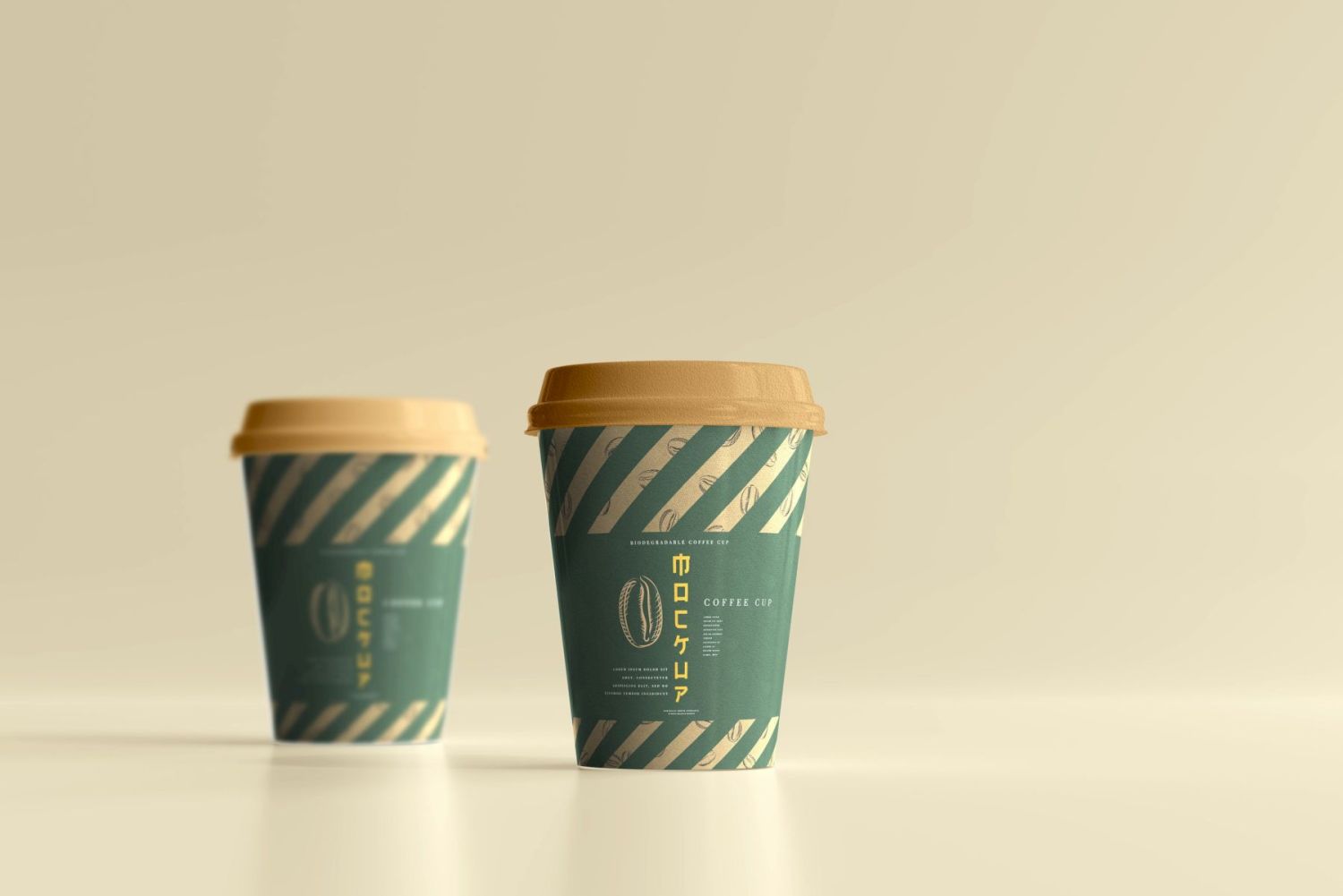 可生物降解纸杯样机 biodegradable paper cup mockup插图20