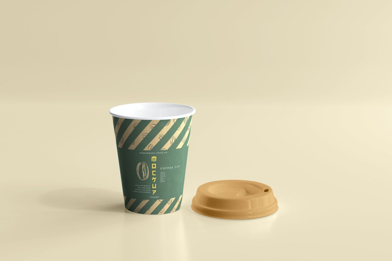 可生物降解纸杯样机 biodegradable paper cup mockup插图22