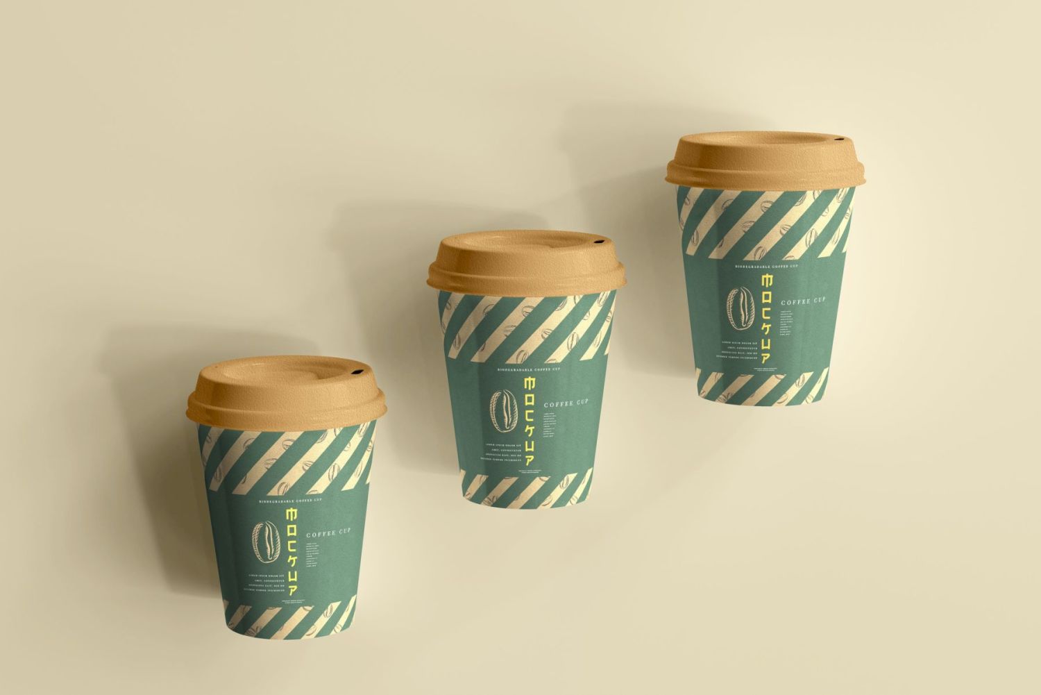 可生物降解纸杯样机 biodegradable paper cup mockup插图26