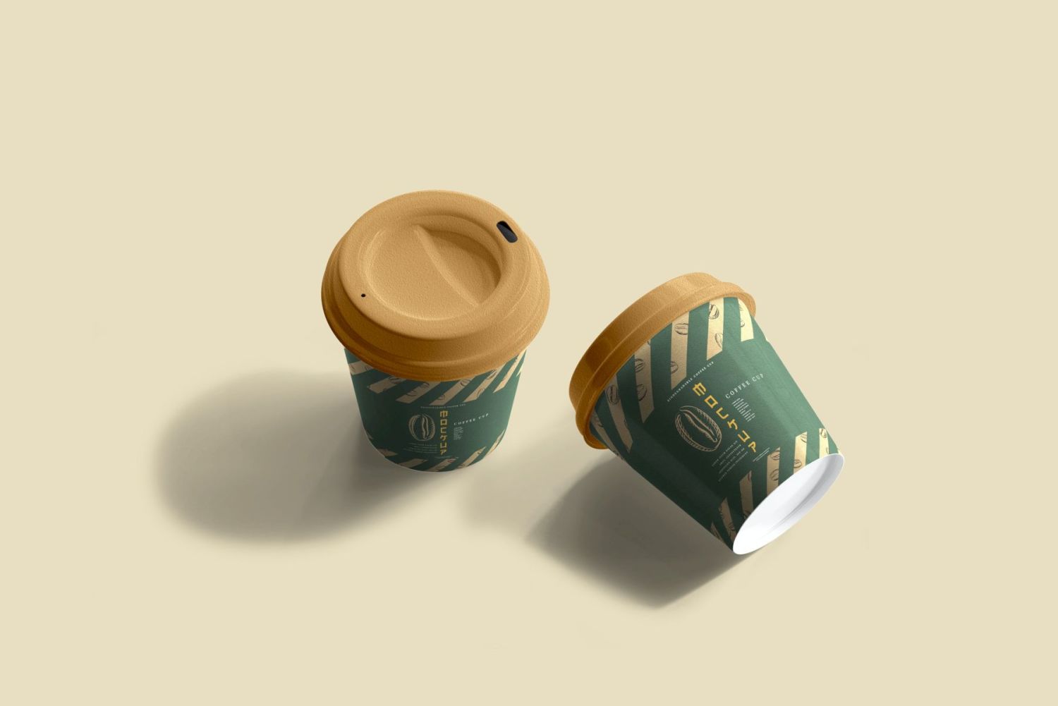 可生物降解纸杯样机 biodegradable paper cup mockup插图42