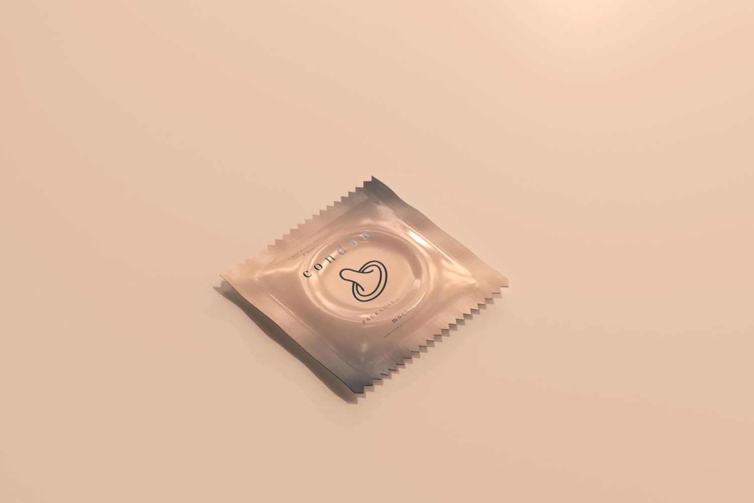 避孕套盒和铝箔包装样机 Condom Packaging Mock-ups插图3