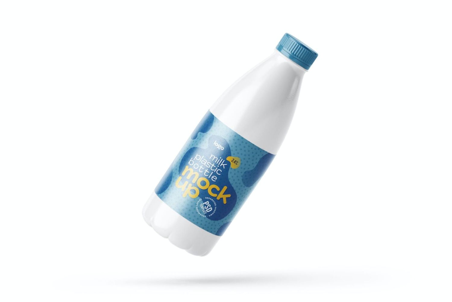 塑料奶瓶标签样机 Plastic Milk Bottle Label Mockup插图5
