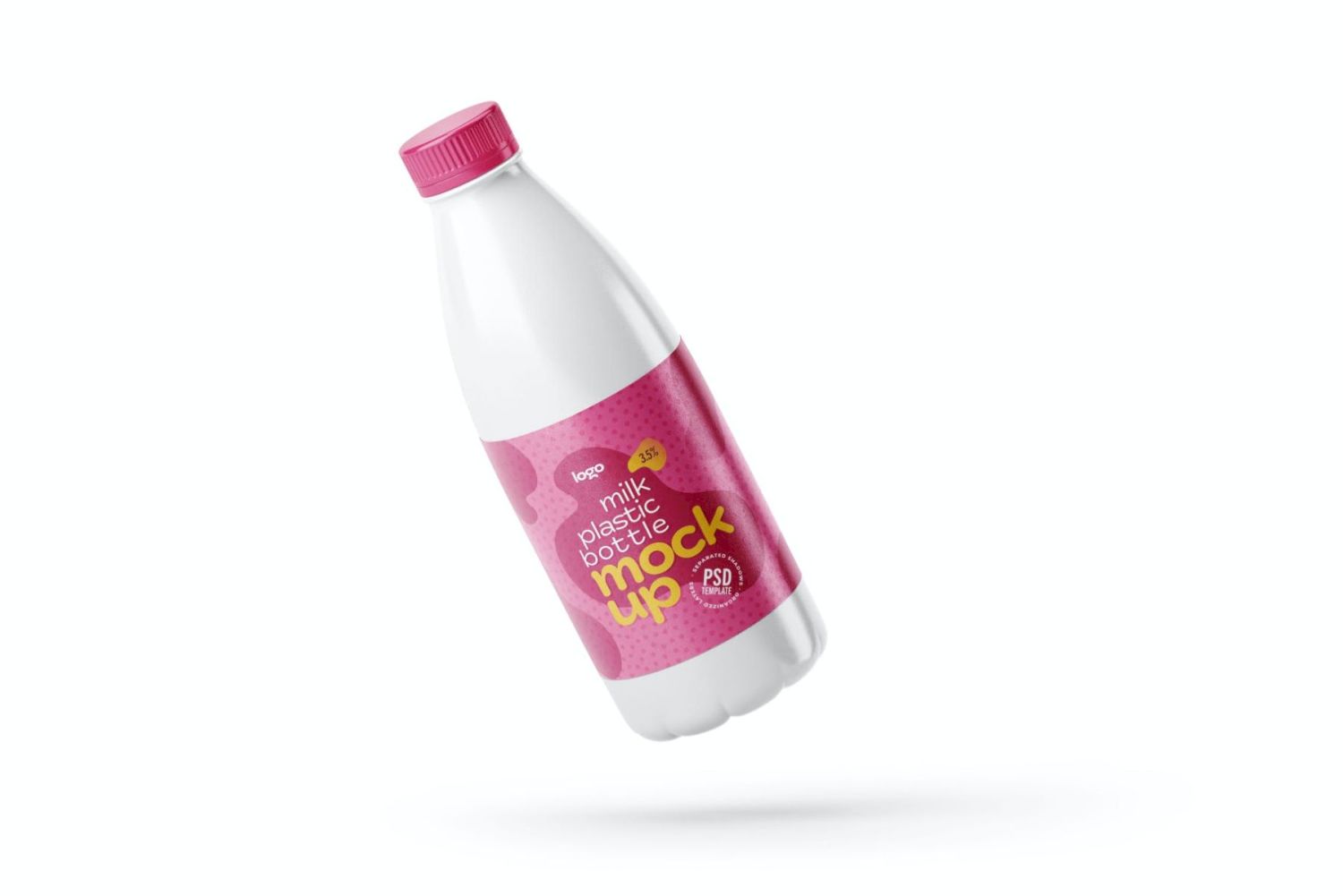 塑料奶瓶标签样机 Plastic Milk Bottle Label Mockup插图7