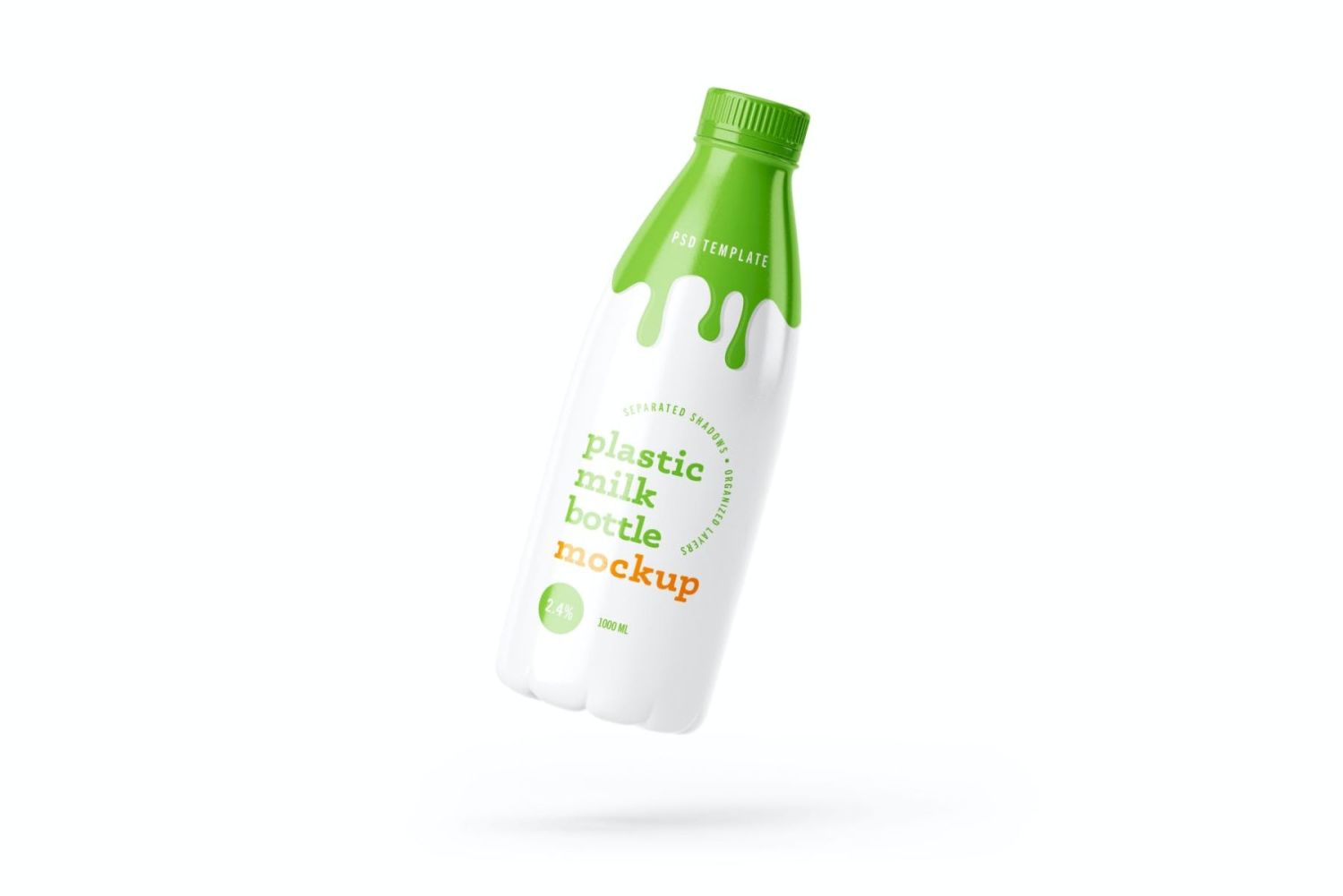 塑料酸奶和牛奶瓶样机 Plastic Yogurt & Milk Bottle Mockup插图7