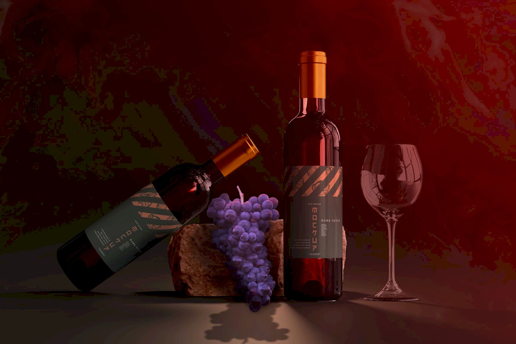 葡萄酒酒瓶样机场景集合 Wine Mockup Scene Collection插图12