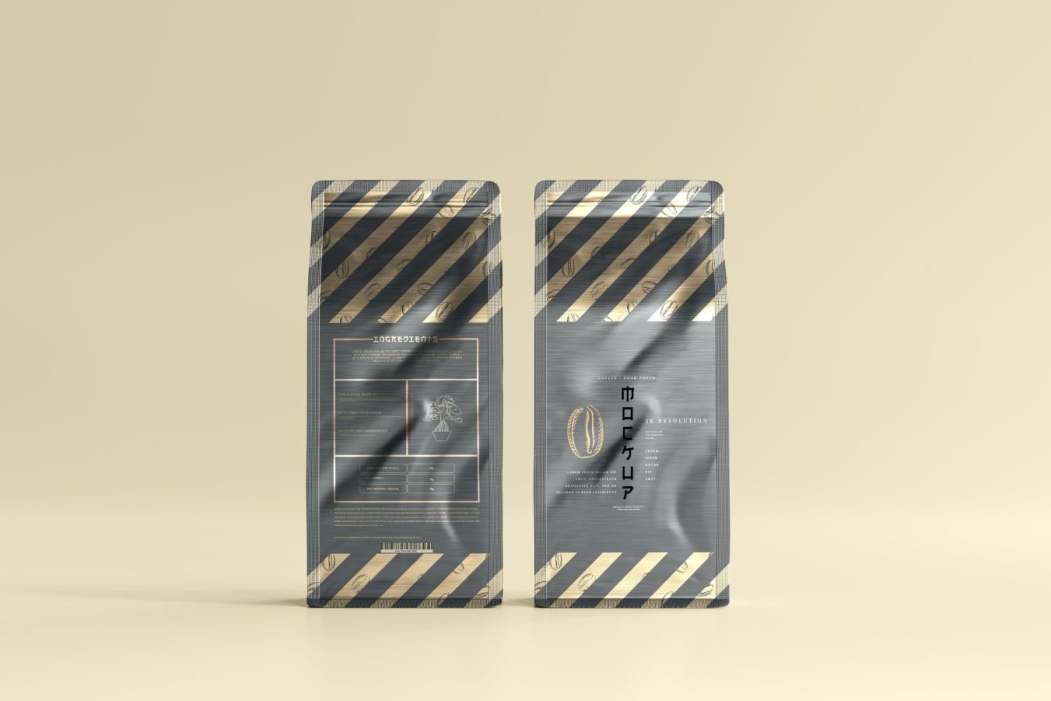 咖啡袋包装样机 Coffee packaging mockup插图3