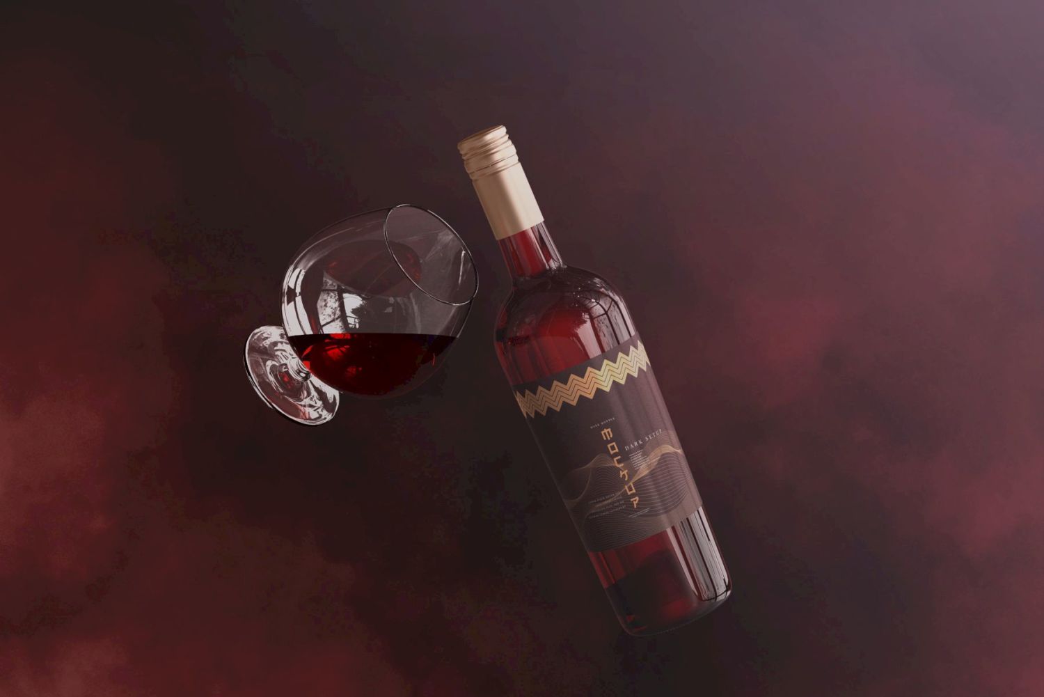 葡萄酒品牌样机系列 Wine Branding Mockup Collection插图16